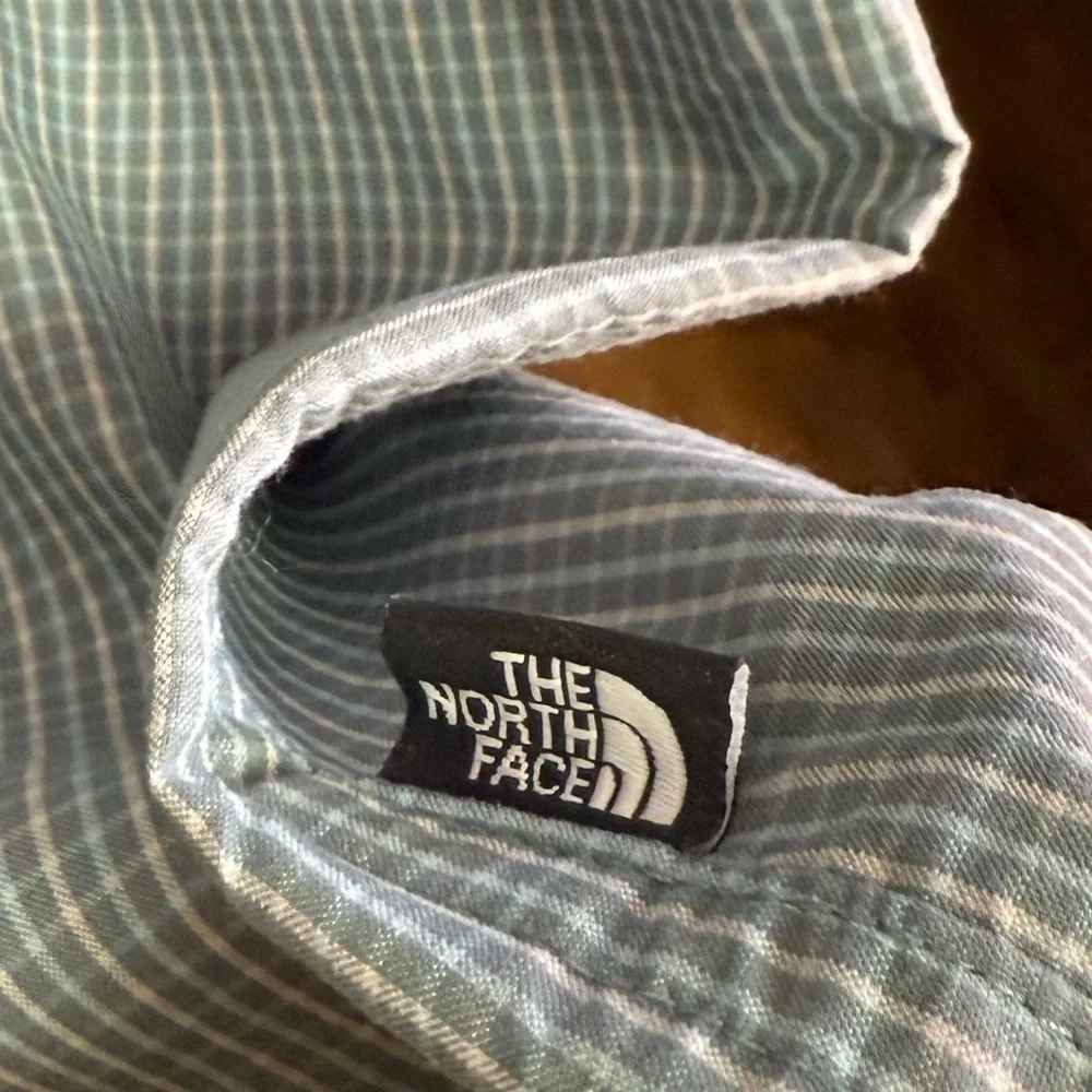 The North Face Men's Blue & Cream Checkered Button Down Shirt